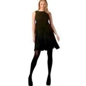 CABI Women's Black Empire Waist Sleeveless Pleated Flapper Shift Dress Size 8